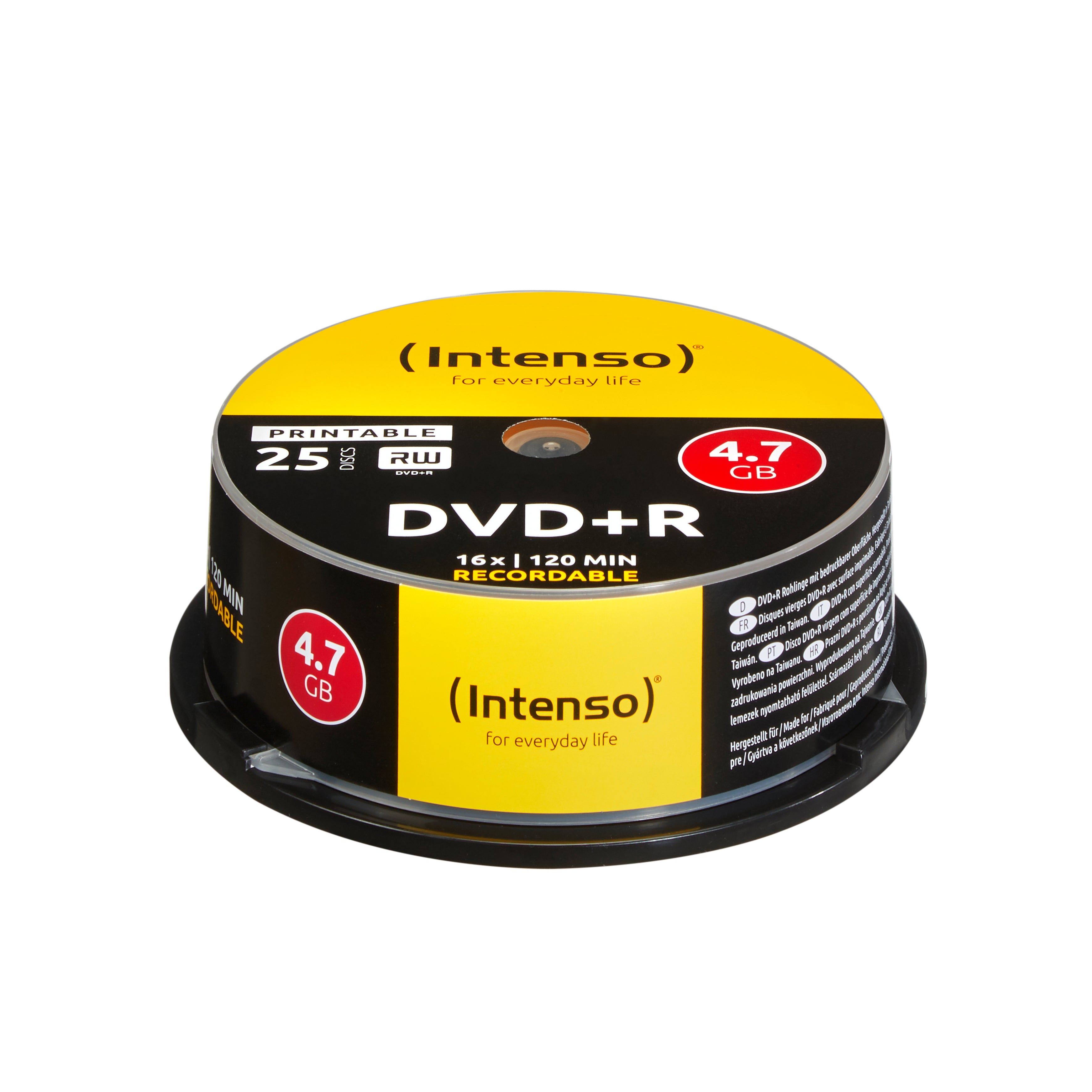 Intenso DVD+R Rohlinge Recordable 4,7GB 16x Speed 25er Spindel Intenso DVD+R Rohlinge Recordable 4,7GB 16x Speed 25er Spindel